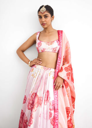 Blush bloom sequence lehenga set