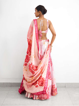 Blush bloom sequence lehenga set