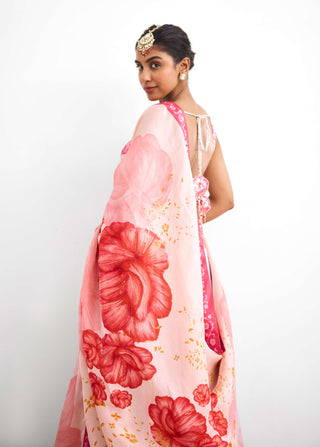 Blush bloom sequence lehenga set