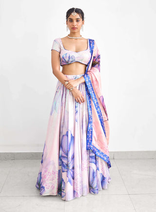 Lavender twilight sequence lehenga set