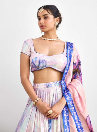 Lavender twilight sequence lehenga set