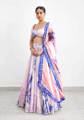 Lavender twilight sequence lehenga set