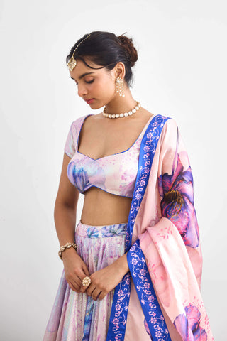 Lavender twilight sequence lehenga set