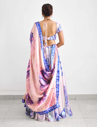 Lavender twilight sequence lehenga set