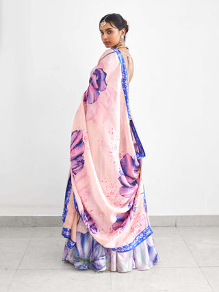 Lavender twilight sequence lehenga set