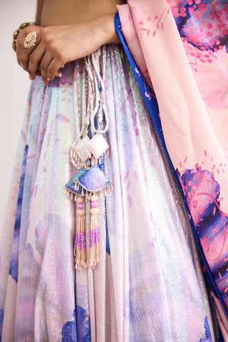 Lavender twilight sequence lehenga set