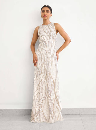 Gold ivory frost gown