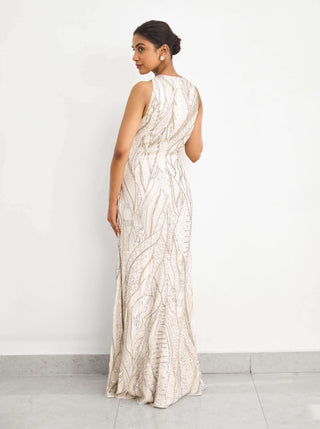 Gold ivory frost gown