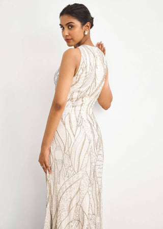 Gold ivory frost gown