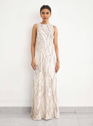 Gold ivory frost gown