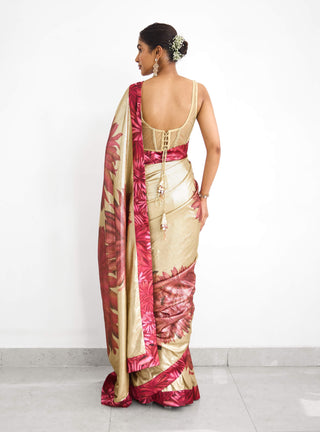 Golden hour sequence sari and blouse