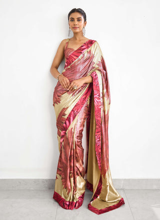 Golden hour sequence sari and blouse