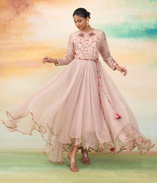 Blossom rose anarkali dress
