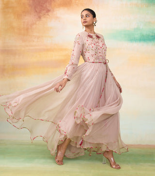 Blossom rose anarkali dress