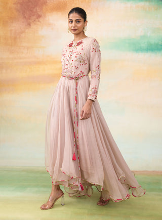 Blossom rose anarkali dress