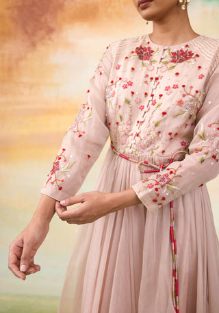 Blossom rose anarkali dress