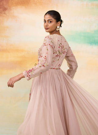 Blossom rose anarkali dress