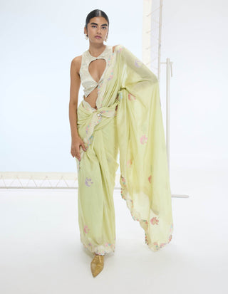 Pista june sari and unstitched blouse