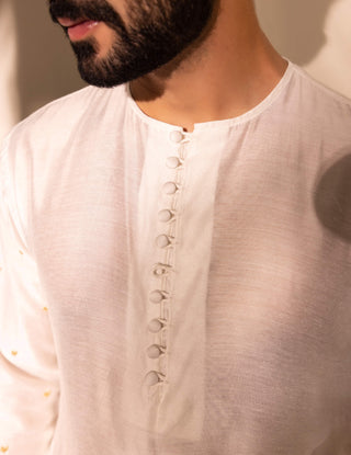 Shreyansh Designs-White Shirin Kurta And Pants-INDIASPOPUP.COM