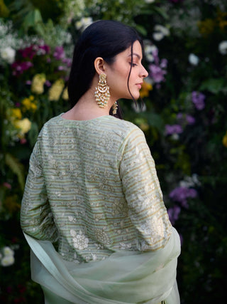 Mist Jade Green Kurta Set by Shyam Narayan Prasad, available on Indiaspopup.com