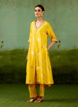 Vibrant yellow kurta set