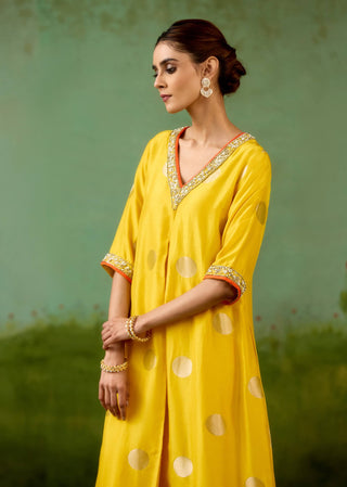 Vibrant yellow kurta set