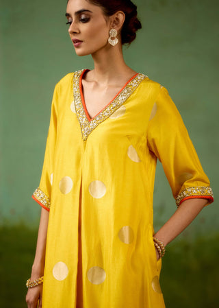 Vibrant yellow kurta set