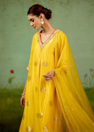 Vibrant yellow kurta set