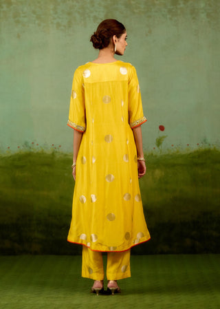 Vibrant yellow kurta set