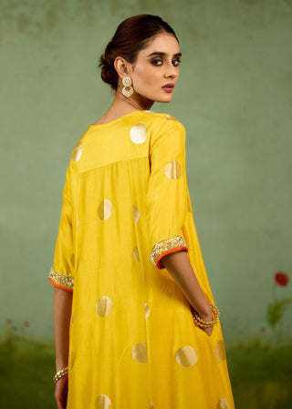 Vibrant yellow kurta set
