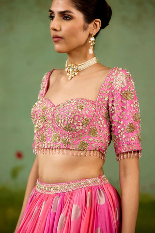 Candy pink lehenga set