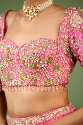 Candy pink lehenga set