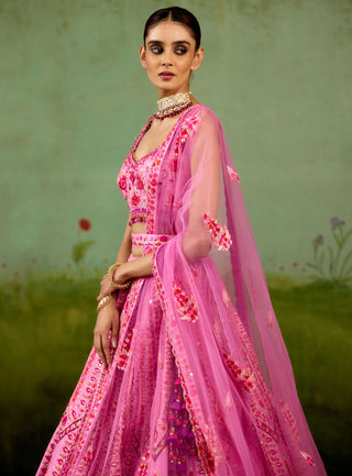 Lavender pink lehenga set