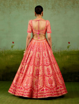Sun orange lehenga set
