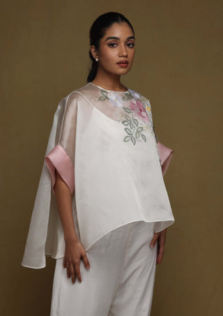 Shriya Som-Ivory Floral Boxy Top-INDIASPOPUP.COM