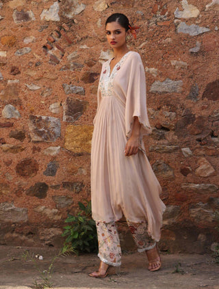 Prisha Printed Pink Kaftan And Pants by Seema Thukral available on Indiaspopup.com