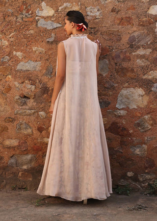 Kaira Blush Pink Printed Lehenga And Cape Set by Seema Thukral available on Indiaspopup.com