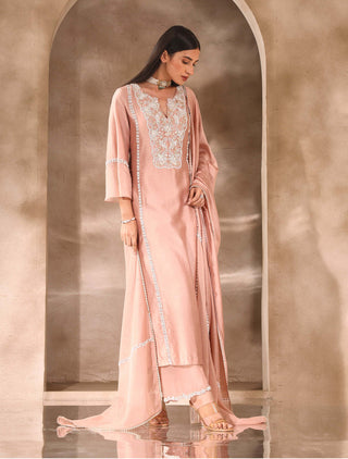 Seema Thukral-Dusty Pink Embellished Kurta Set-INDIASPOPUP.COM