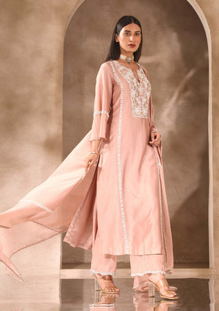 Seema Thukral-Dusty Pink Embellished Kurta Set-INDIASPOPUP.COM