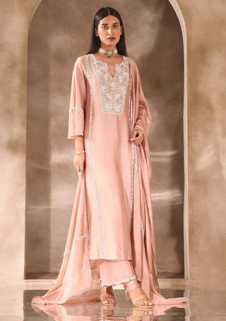 Seema Thukral-Dusty Pink Embellished Kurta Set-INDIASPOPUP.COM