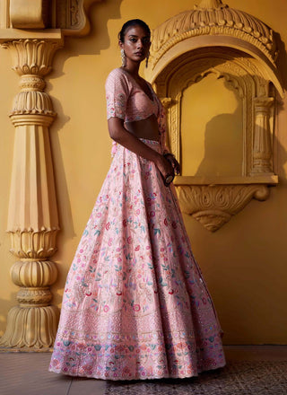 Chamee And Palak-Sylvia Peach Lehenga Set-INDIASPOPUP.COM