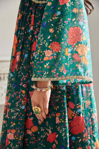 Tulsi green anarkali set