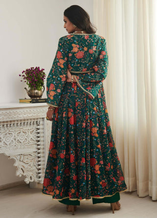 Tulsi green anarkali set
