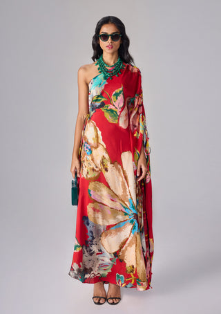 Ziana Red Kaftan by Saaksha & Kinni available on Indiaspopup.com