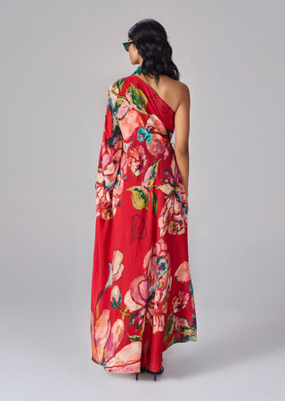 Ziana Red Kaftan by Saaksha & Kinni available on Indiaspopup.com