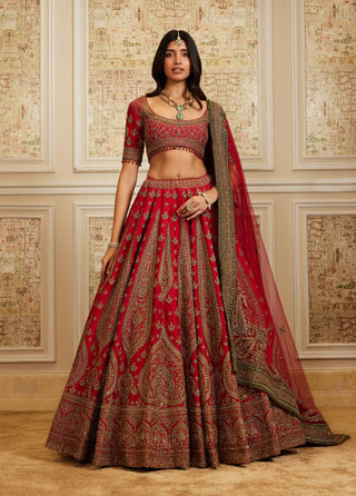 Safira red lehenga set