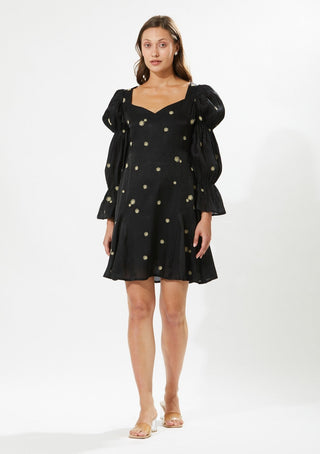 Meadow-Thea Black Flower Dress-INDIASPOPUP.COM