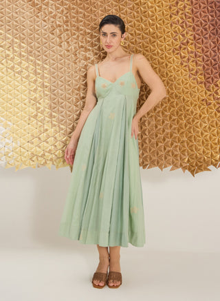 Matcha sage green strappy dress