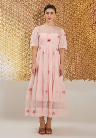 Powder pink a-line dress
