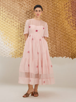 Powder pink a-line dress